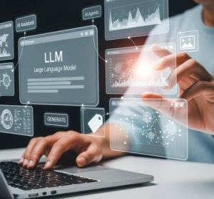 man-interacting-with-large-language-model-interface-on-laptop-exploring-data-and-ai-solutions-photo